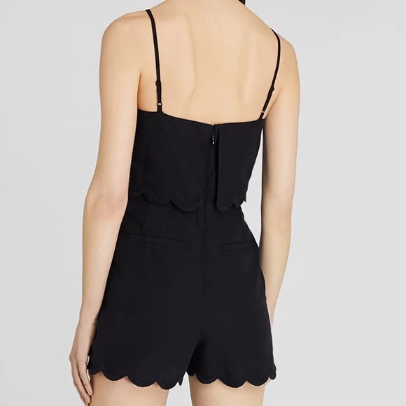 Club Monaco Black Scalloped Jumpsuit - Picture 2 of 5